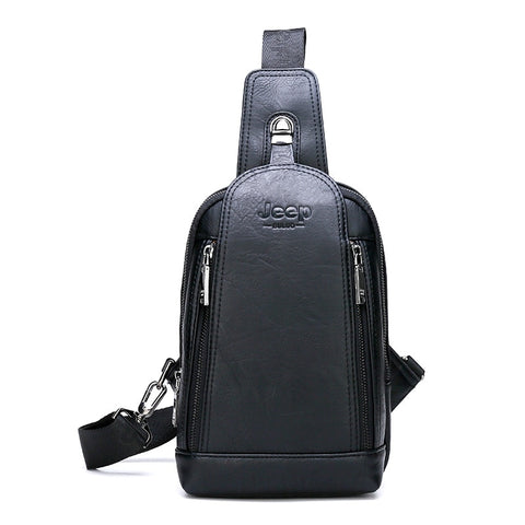 Image of JEEP BULUO Brand Travel Hiking Messenger Shoulder Bags Men&#39;s Large Capacity Sling Crossbody Bag Solid Men Leather Bag-FrenzyAfricanFashion.com