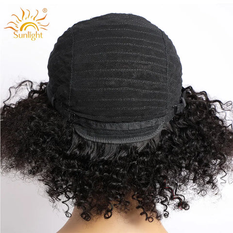 Image of Afro Kinky Curly Wigs Full Brazilian Short Human Wig-FrenzyAfricanFashion.com