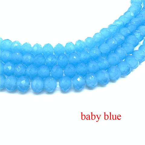 Image of Wholesale 4x6mm/50pcs Crystal Rondel Faceted Crystal Glass Beads Loose Spacer Round Beads for Jewelry Making Jewelry Diy-FrenzyAfricanFashion.com