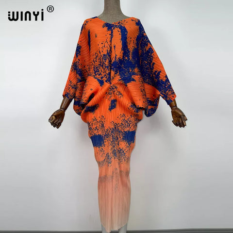 Image of batwing pleated dress-FrenzyAfricanFashion.com