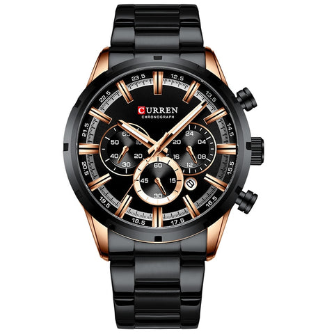 Image of CURREN Men Watch Top Brand Luxury Sports Quartz Mens Watches Full Steel Waterproof Chronograph Wristwatch Men Relogio Masculino-FrenzyAfricanFashion.com