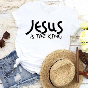 Jesus The Way Truth Life Printed New Style Women T Shirt Christian Religion Slogan Tops Believer Pray God Lady Summer Clothes-FrenzyAfricanFashion.com