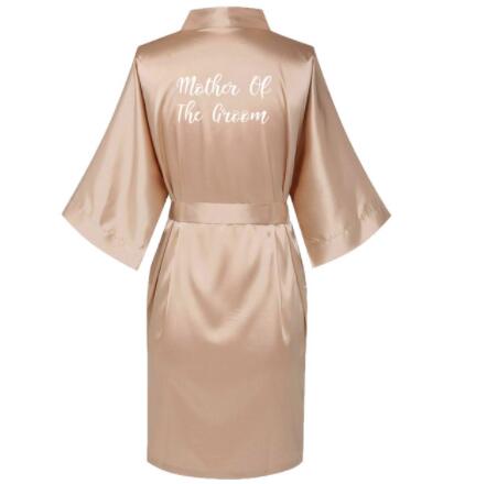 Image of Satin Silk Robes Plus Size Wedding BathRobe Bride Bridesmaid Dress Gown Women Clothing Sleepwear Maid of Honor Rose Gold-FrenzyAfricanFashion.com