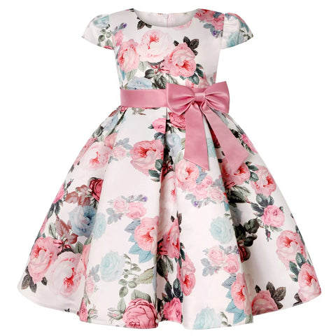 Image of Kids Flower Elegant Causal Princess Party Dresses Children Clothing-FrenzyAfricanFashion.com