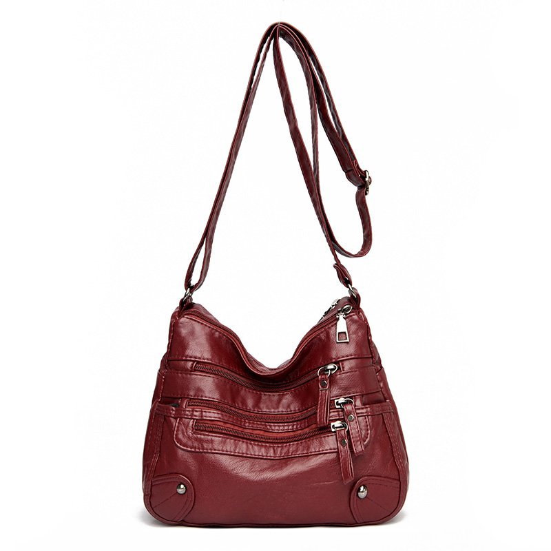 Soft Leather Handbag for Women - Luxury Designer 3 Layer Shoulder