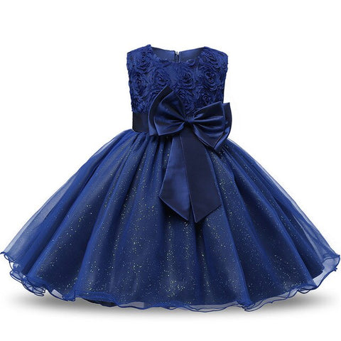 Image of Kids Dress For Girls Strap Tulle Fluffy Princess Eleagnt Party Tutu Prom Dresses Children Wedding Evening Bowknot Gown 1-5 Years-FrenzyAfricanFashion.com