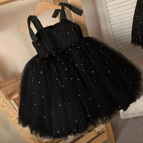 Image of Kids Dress For Girls Strap Tulle Fluffy Princess Eleagnt Party Tutu Prom Dresses Children Wedding Evening Bowknot Gown 1-5 Years-FrenzyAfricanFashion.com