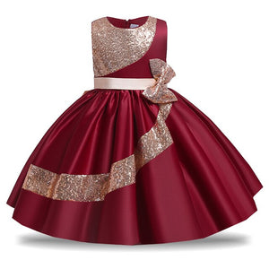 Pageant Kids Party Dress Sequin Princess Elegant Girls Clothes-FrenzyAfricanFashion.com