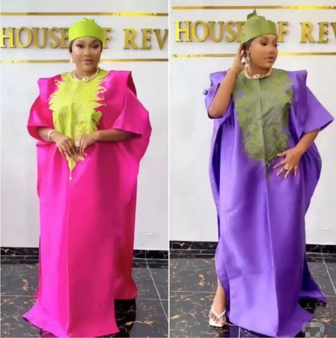 Image of African Bubu Dress Women Party Dresses Traditional Muslim Kaftan Robe-FrenzyAfricanFashion.com