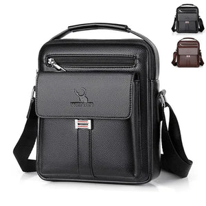 Men's Genuine Leather Crossbody Shoulder Bags High quality Tote Fashion Business Man Messenger Bag Leather Bags fanny pack-FrenzyAfricanFashion.com