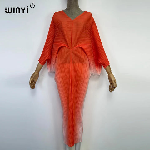 Image of batwing pleated dress-FrenzyAfricanFashion.com