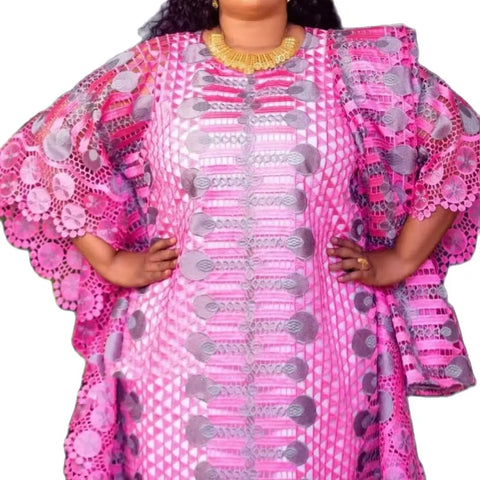 Image of MAMADA L7591 African Women Clothing Dashiki Abaya Stylish Loose Long Evening Maxi Dresses + Inside Skirt Free Size Dancing Party-FrenzyAfricanFashion.com