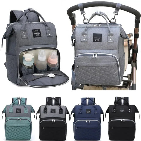 Image of Mommy Diaper Bags Baby Stroller Hanging Bag Mother Large Capacity Nappy Backpacks with Changing Mat Convenient Baby Nursing Bags-FrenzyAfricanFashion.com