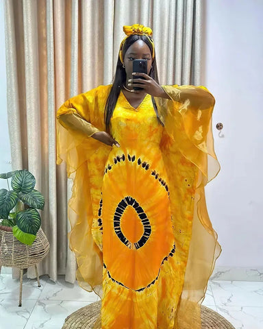 Image of African Dresses for Women Traditional Africa Clothing Dashiki Ankara Outfits Gown Abayas Robe Muslim Kaftan Maxi Long Dress 2024-FrenzyAfricanFashion.com