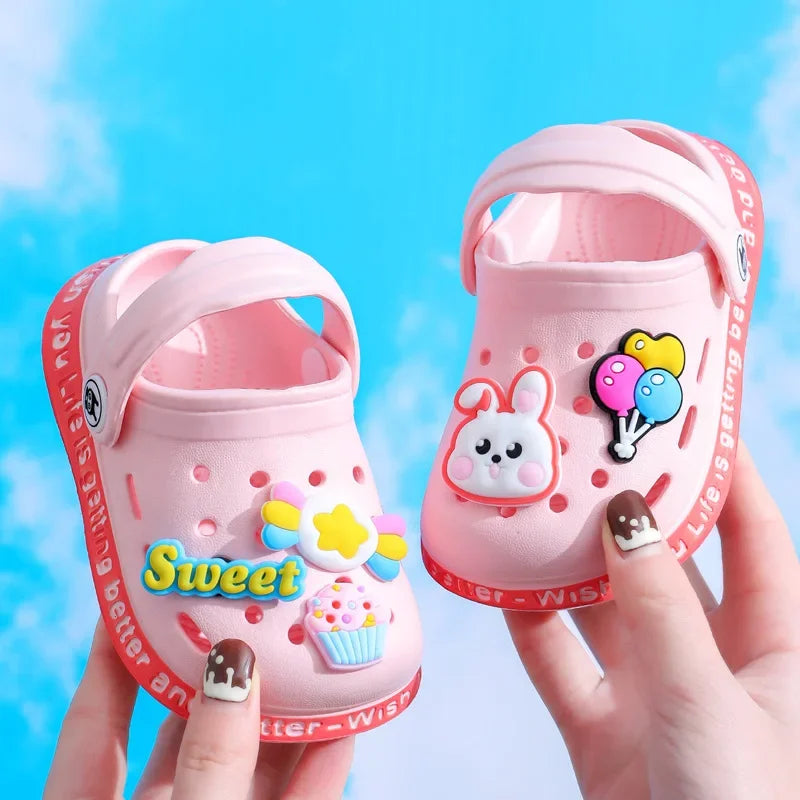 Summer Kids Sandals Children's Shoes Slippers Soft Anti-Skid Cartoon Boys Girls-FrenzyAfricanFashion.com