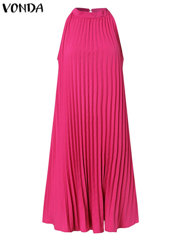 Image of Women Sexy Satin Silk Sleeveless Evening Party Long Dresses-FrenzyAfricanFashion.com