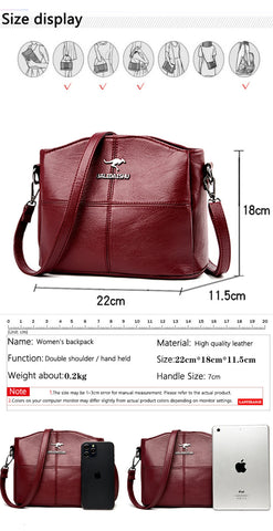 Image of Fashion Female High Quality Soft Leather Bag Ladies Handbags 2023 Women Shoulder Bag Small Crossbody Bags for Women Sac A Main-FrenzyAfricanFashion.com