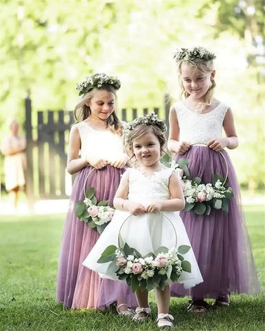 Image of Flower Girl Dress Baby Kids Summer Princess Party Lace Wedding Birthday Dresses-FrenzyAfricanFashion.com