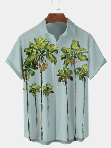 Image of Hawaiian 3D geometric printing short sleeved top for men's vacation casual shirt-FrenzyAfricanFashion.com