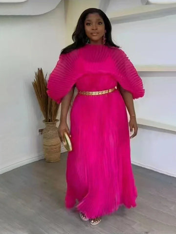 Image of Ladies Dresses Special Occasions a Pleated Luxury Formal Dress-FrenzyAfricanFashion.com