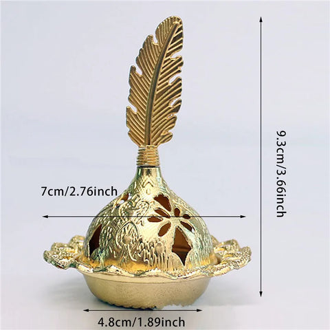 Image of Incense Burner Holder Metal Censer Cone Arabian Stick Frankincense Aromatherapy Fragrance-FrenzyAfricanFashion.com