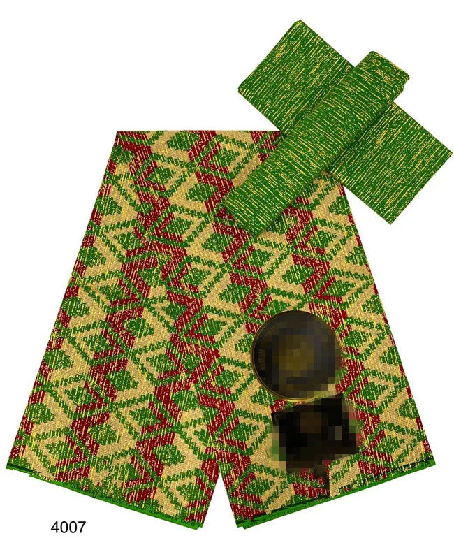 Ankara African Fabric kente gold Real Wax Dress Craft DIY Cotton 4+2yards-FrenzyAfricanFashion.com