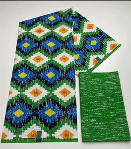 Kente Wax Prints Fabric 100% cotton Real High Quality 6 yard African Fabric for Party Dress 6 Yards-FrenzyAfricanFashion.com