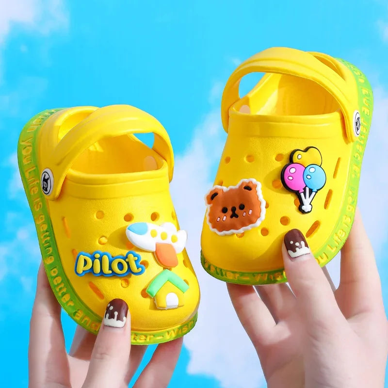 Summer Kids Sandals Children's Shoes Slippers Soft Anti-Skid Cartoon Boys Girls-FrenzyAfricanFashion.com