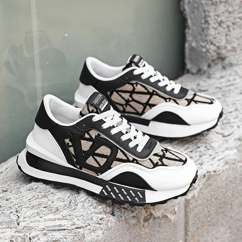 Image of Chunky Sneakers Mens Designer Running Shoes Fashion Casual Leather Platform Sport Shoes-FrenzyAfricanFashion.com