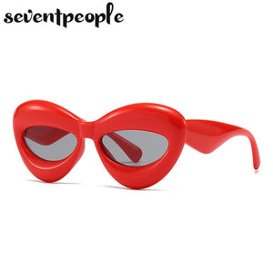 Cat Eye Sunglasses Women Sexy Lip-Shaped Sun Glasses-FrenzyAfricanFashion.com
