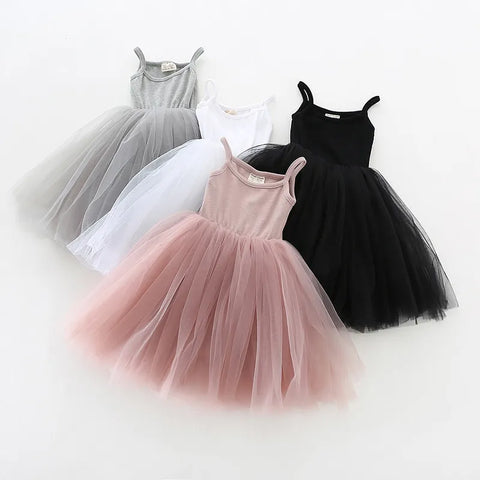 Image of Summer Cute Girls Sequined Princess Dress Kids Sleeveless-FrenzyAfricanFashion.com