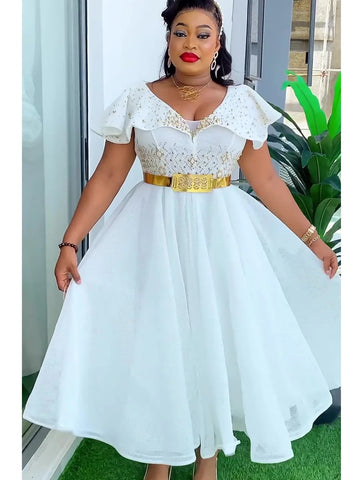 Image of Lenis Plus Size African Wedding Party DressesTurkey Outfit Robe-FrenzyAfricanFashion.com