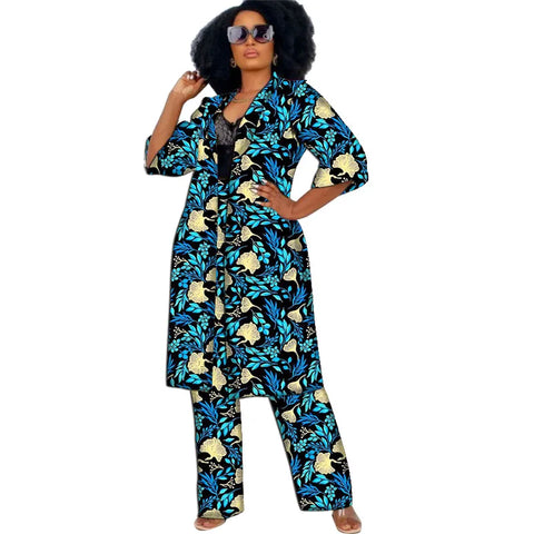 Image of Women Clothing Set Half Sleeve Tops With Straight Pants Ankara Outfits-FrenzyAfricanFashion.com