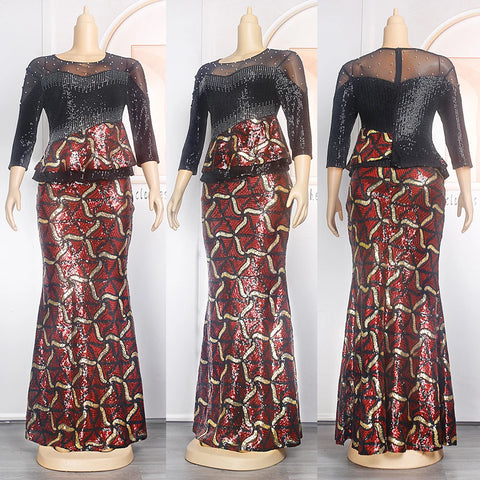 Image of Plus Size African Party Long Dresses-FrenzyAfricanFashion.com