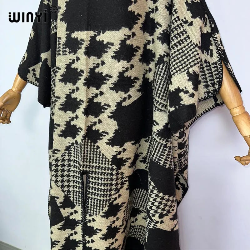 Retro Print fashion kaftan Holiday dress Women Boho Party long dress-FrenzyAfricanFashion.com