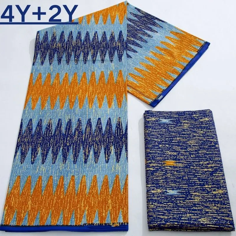 Green Kente Fabric Real Ankara Wax Lace Cotton 6 Yards for Women Party Dress-FrenzyAfricanFashion.com