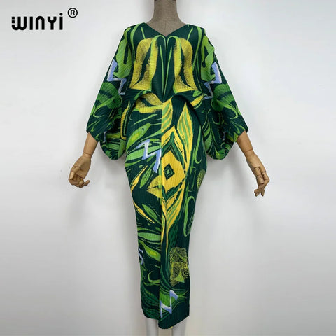 Image of batwing pleated dress-FrenzyAfricanFashion.com