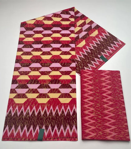 Image of Kente Wax Prints Fabric 100% cotton Real High Quality 6 yard African Fabric for Party Dress 6 Yards-FrenzyAfricanFashion.com