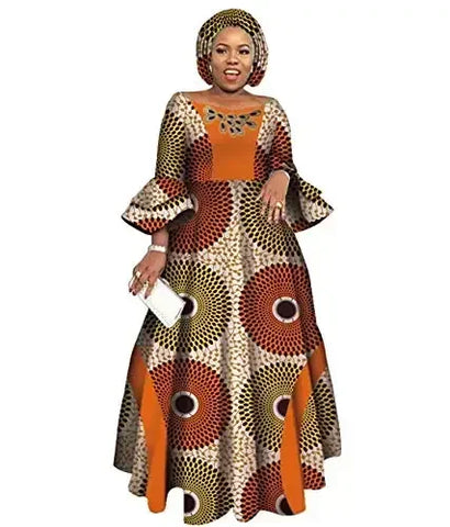 Image of Long Sleeve Dresses Women Party Wedding Dashiki African Women Dresses-FrenzyAfricanFashion.com