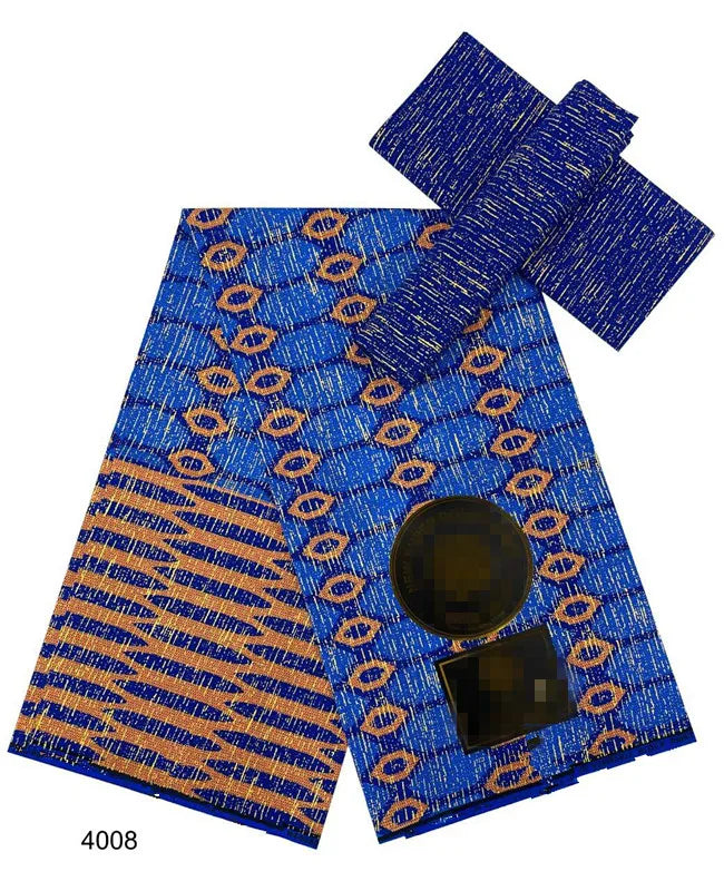 Blue kente Wax Print Fuchsia Fabric Dress Craft DIY Cotton Nananom-FrenzyAfricanFashion.com