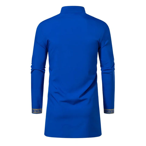 Image of Men's Long Sleeve Shirt Sets Medium Long Clothes-FrenzyAfricanFashion.com