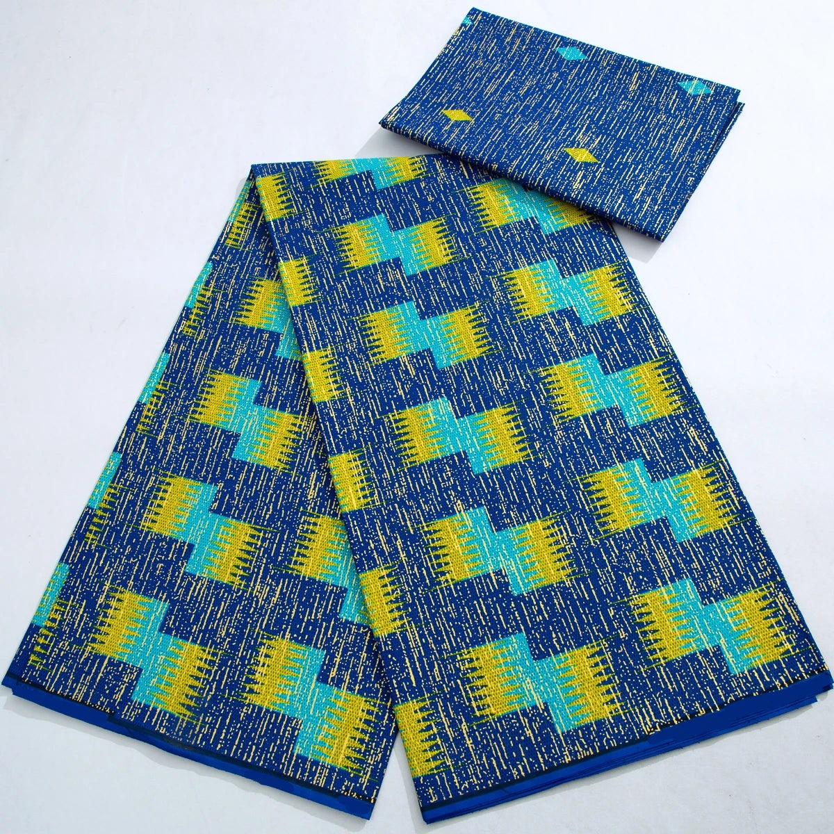 Kente Wax Print Fabric African Real Wax Fabric 100% Cotton Gold Print High Quality Dress-FrenzyAfricanFashion.com