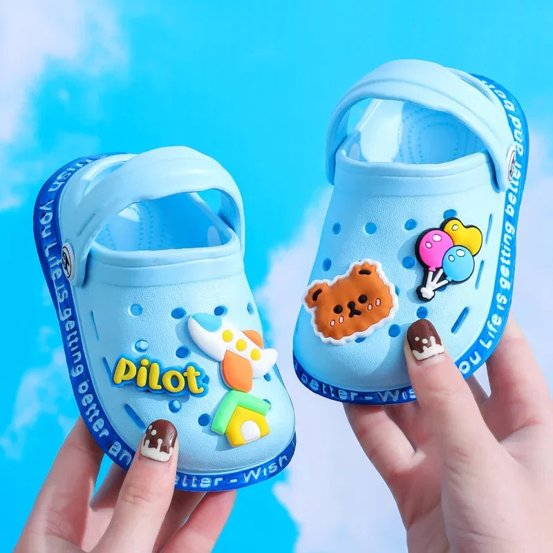 Summer Kids Sandals Children's Shoes Slippers Soft Anti-Skid Cartoon Boys Girls-FrenzyAfricanFashion.com