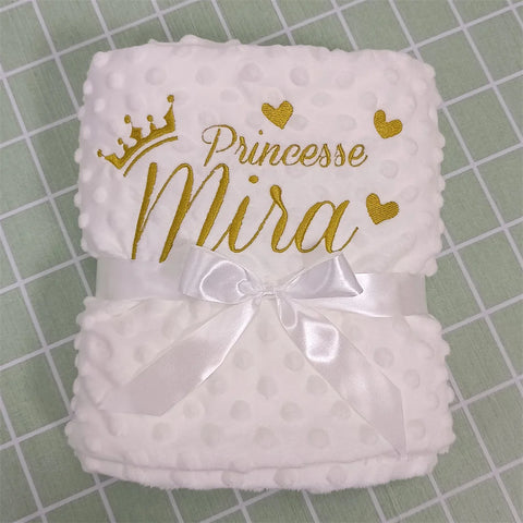 Image of Custom Name Personalized Baby Blanket Swaddle Baby Stroller Bed Crib Sleep Cover Baby Birthday Gift For Newborn Boys and Girls-FrenzyAfricanFashion.com