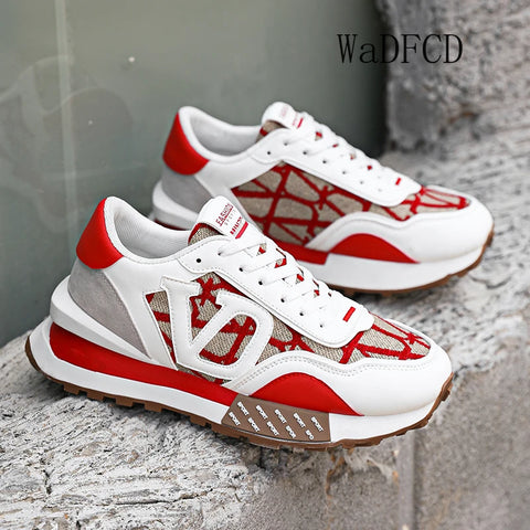 Image of Chunky Sneakers Mens Designer Running Shoes Fashion Casual Leather Platform Sport Shoes-FrenzyAfricanFashion.com