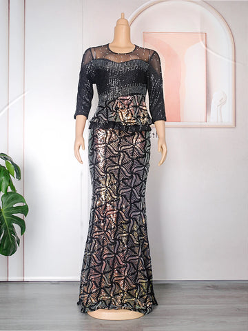 Image of Plus Size African Party Long Dresses-FrenzyAfricanFashion.com