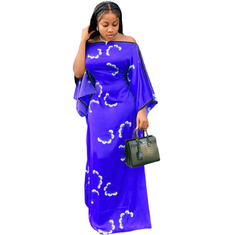 Image of African Women Short Sleeve Long Dress Maxi-FrenzyAfricanFashion.com