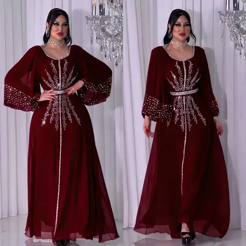 Image of Abaya Women Party Dresses Ramadan Morocco Kaftan Dubai-FrenzyAfricanFashion.com