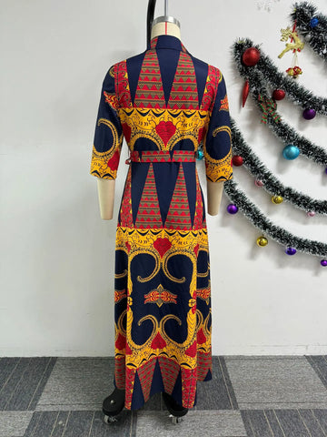 Image of Women Elegant New Muslim Fashion Abayas Dashiki Robe Kaftan Midi Dress Turkish Africa Clothing-FrenzyAfricanFashion.com