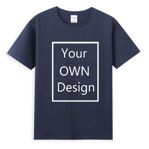 Cotton Custom T Shirt Make Your OWN Design Logo Text Men Print Tshirt Tops Tee-FrenzyAfricanFashion.com